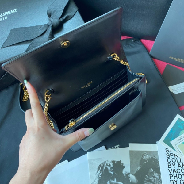 Y*L sunset in crocodile-embossed shiny leather