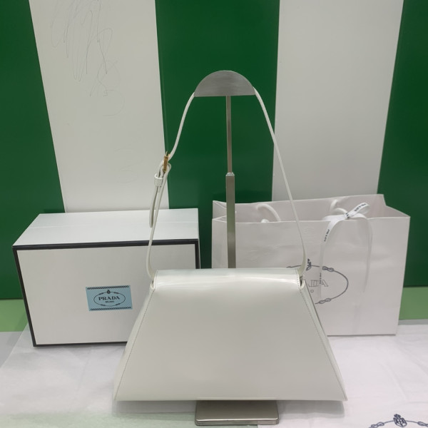 Pra*a medium brushed leather handbag