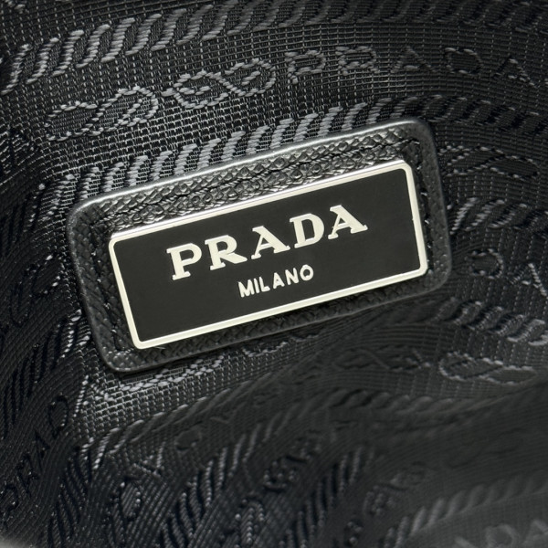Pra*a re-nylon and saffiano leather shoulder bag