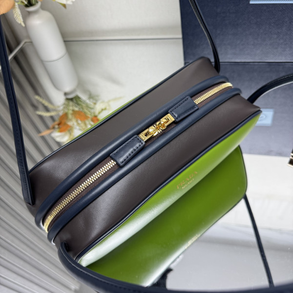 Pra*a swing smooth leather shoulder bag-28*11.5*10cm